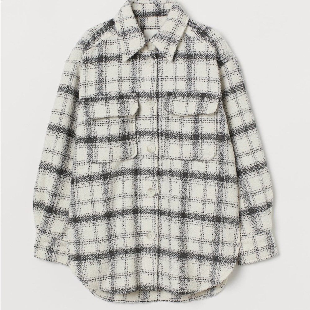 Plaid Button-Up H&M Shirt Jacket